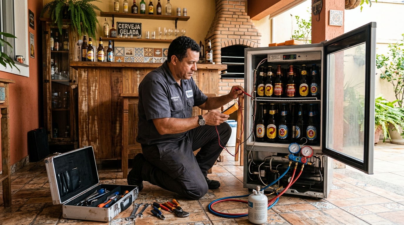 Aplicação de gás refrigerante em cervejeira atendida em Fortaleza‑CE